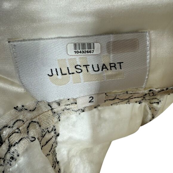 Jill Stuart Sheath Dress Size 2 White Love Glow Embroidered Lace Sleeveless GUC - Picture 8 of 16